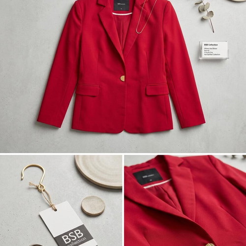 BSB red jacket like new, size XL