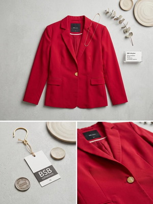 BSB red jacket like new, size XL