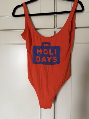 Ολόσωμο μαγιό Moschino σαν καινούργιο, μπλε και πορτοκαλί, μέγεθος L
