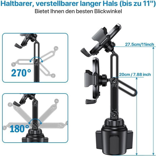 Miracase Drink Holder Mobile Phone Holder new, sturdy and adjustable