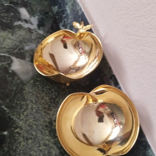 Vintage gold plated decorative bowls set 24K