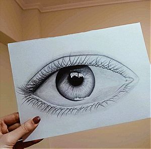 Σχέδιο ρεαλιστικό μάτι, μολύβι