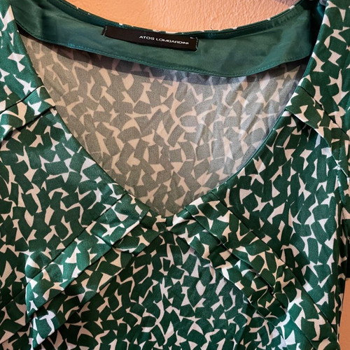 Atos Lombardini dress like new, size M, green-white