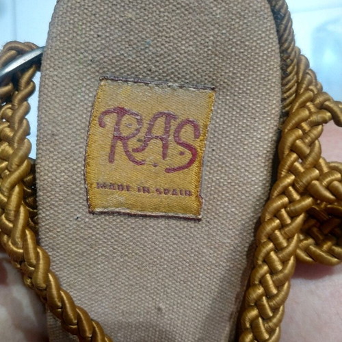 RAS summer shoes like new, platform sandals 10 cm, beige brown