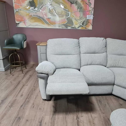 Gray La-z-boy corner sofa new with electric reclining mechanism