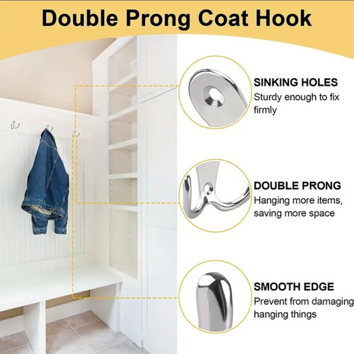 Aluminum hanger new with double hook and screws