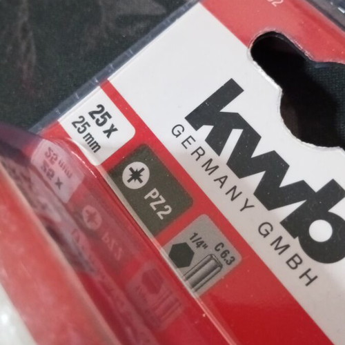 KWB PZ2 Bits Set 25 Pieces New Sealed