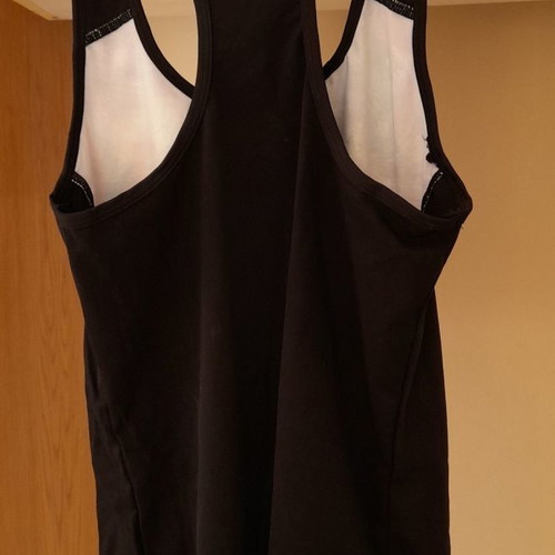 Sleeveless Gym Top Black with Tie Dye Size M