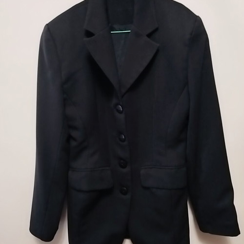 Black jacket Small like new with shoulder pads and fitted waist