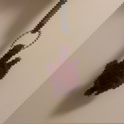 Μπρελόκ Βουργουνδι μακράμε χελωνάκι καινούργιο