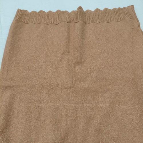 Women's cable knit turtleneck sweater camel/tan size M like new