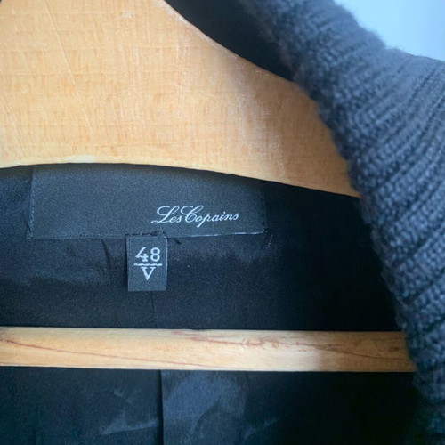 Black jacket used, wool with cashmere, size 48 Italian
