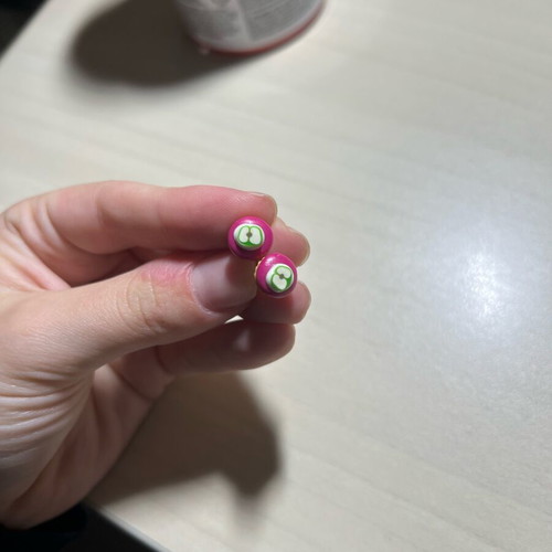Cupcake-shaped earrings like new, multicolored
