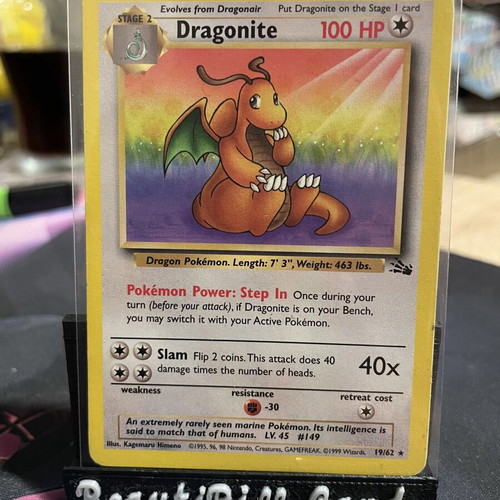 Dragonite 19/62 Pokemon card