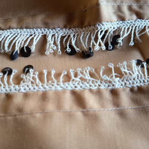 Vintage women's scarf beige 70x70 cm like new