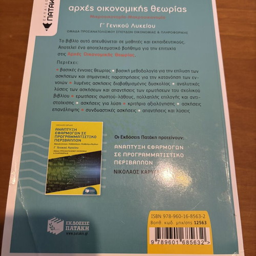 Principles of Economic Theory high school textbook like new