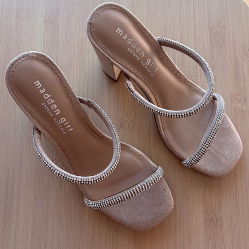 Madden Girl Tilly-R Nude Sandals like new with strass, size 36