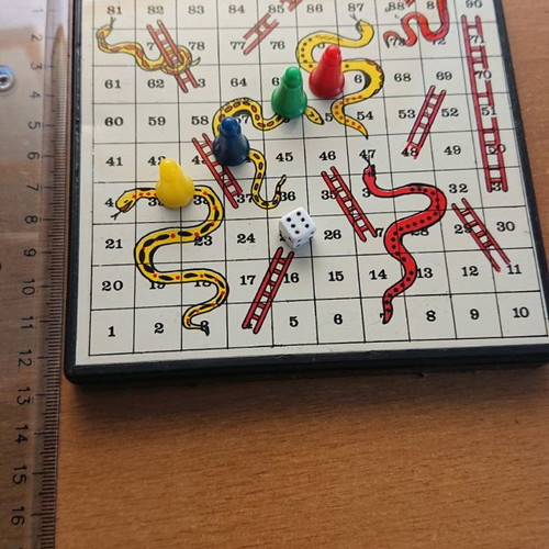 Magnetic Snakes and Ladders and Backgammon used, mini board games