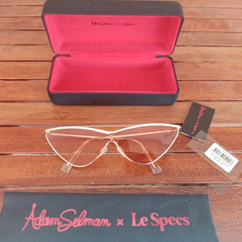 Le Specs Adam Salman x Le Specs women's sunglasses new, gold butterfly frame