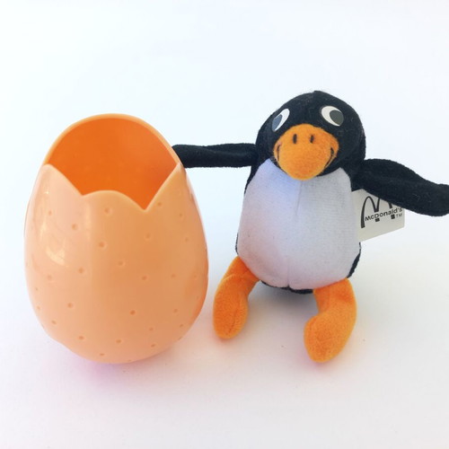 McDonald's collectible penguin figure in egg like new, 1998