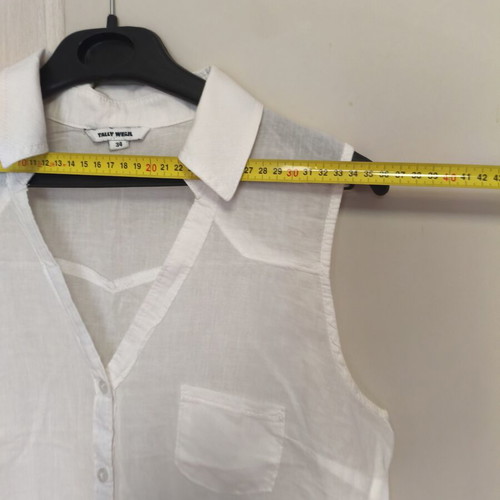 Tally Weijl sleeveless shirt used, white, sizes XS/S