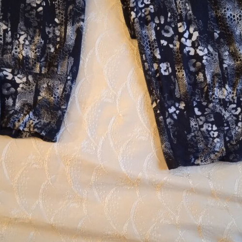 Jumpsuit used, soft viscose, size large, black and grey