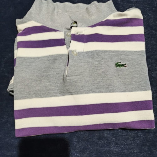 Lacoste polo XL like new, white and gray