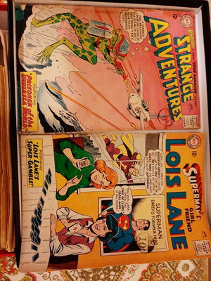 Strange Andventures #155 and Lois Lane #56 comics used, 1950s-60s