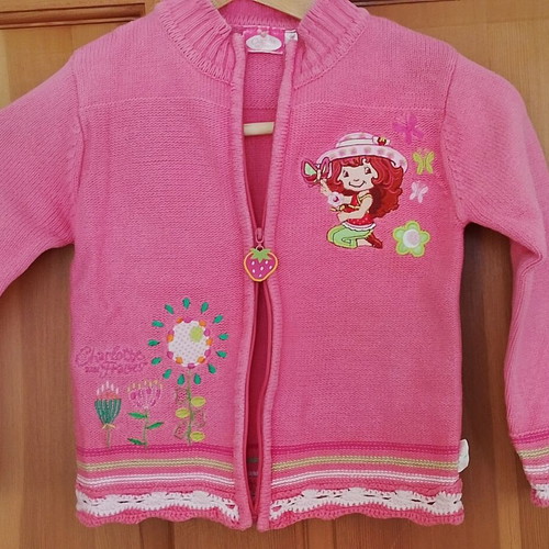 Strawberry Shortcake vintage cotton sweater for children 4-5 years
