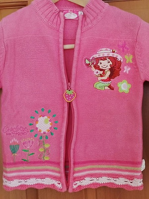 Strawberry Shortcake vintage cotton sweater for children 4-5 years