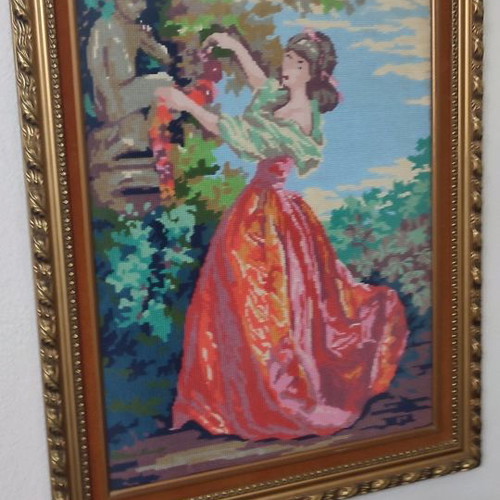 Embroidered frame used in good condition
