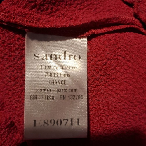 Sandro Paris blouse new, red, size S
