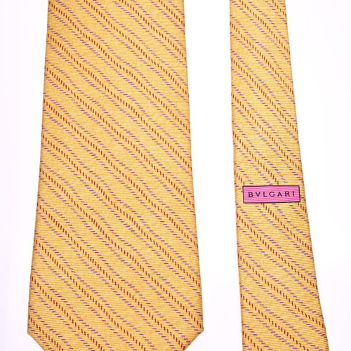Bvlgari tie like new, yellow silk