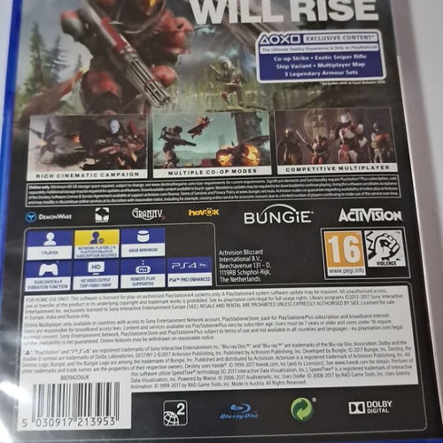 Destiny2 PS4 game like new, no scratches