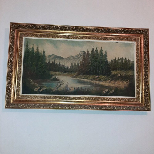 Collectible painting 1940 like new, handmade wooden frame