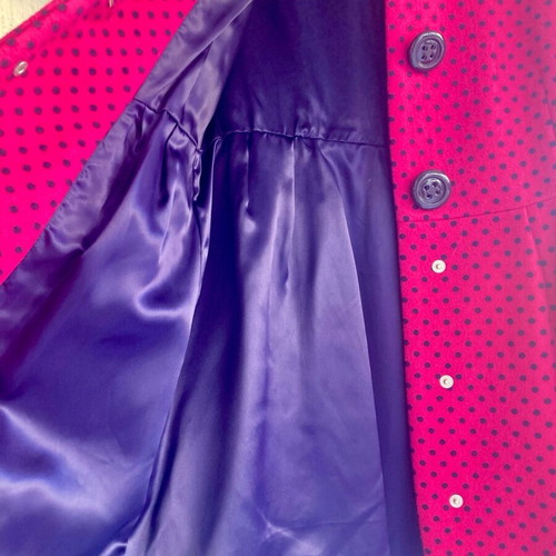 Light fuchsia polka dot coat Killah small new