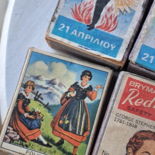 Lot of old matchboxes