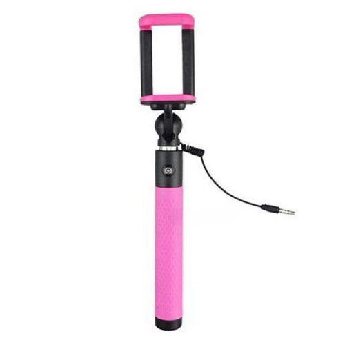 Mini selfie stick with cable pink new
