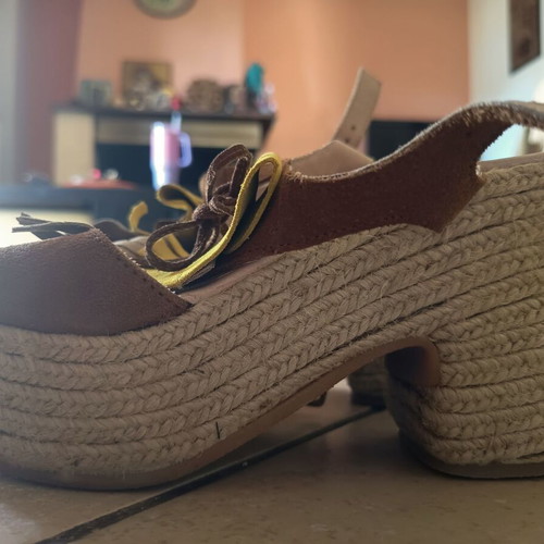 Viguera espadrilles with heel size 37 like new, multicolor