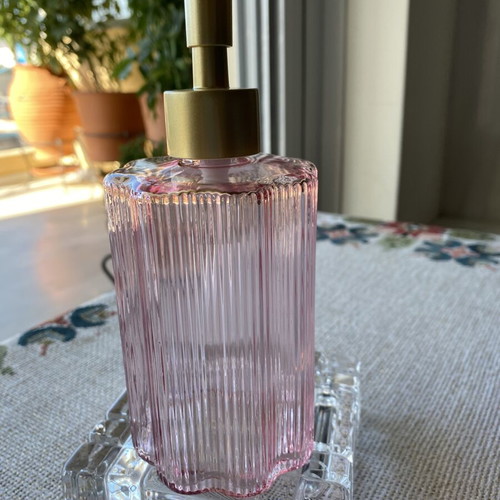 Glass Soap Dispenser 350 ml with Daisy Design like new
