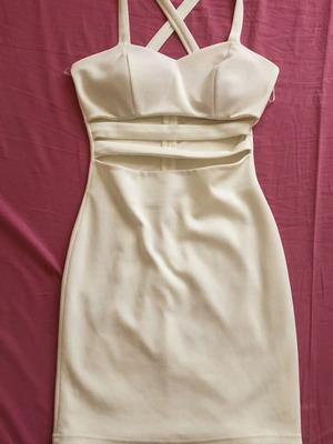 Mini dress like new, white, size S