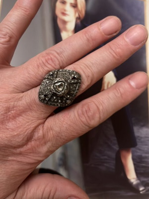 Ασημένιο στοιχείο από δαχτυλίδι μεταχειρισμένο, ασήμι 925 χειροποίητο