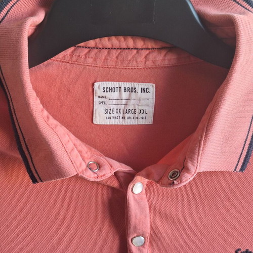 Schott NYC XXL Pearl Snap Pique Polo Shirt like new, dusty pink