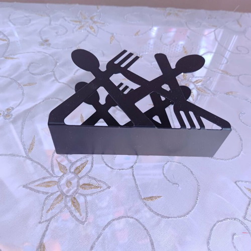 Metal napkin holder for table in black color like new