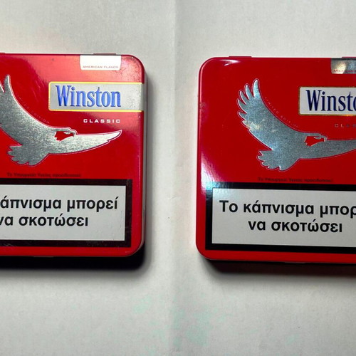 Winston cigarette metal cases like new, set of two