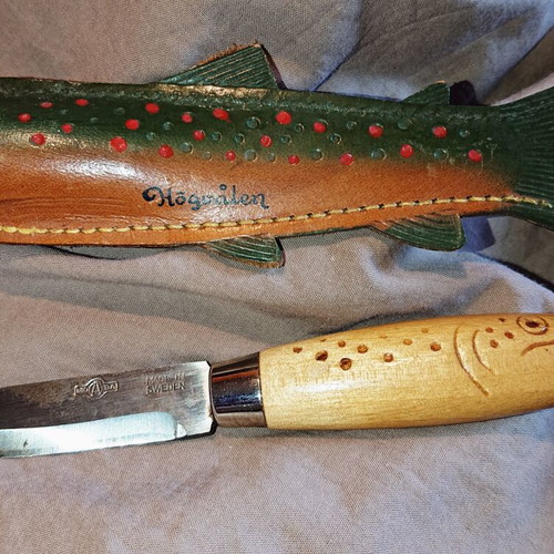 Mora Swedish Mini Knife with Leather Sheath, Vintage
