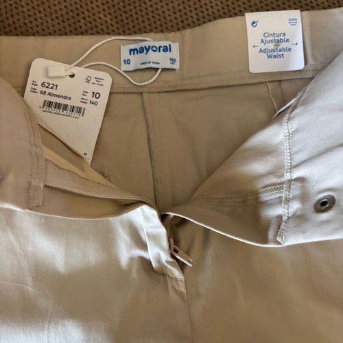 Mayoral girls' shorts new, size 140 cm, beige