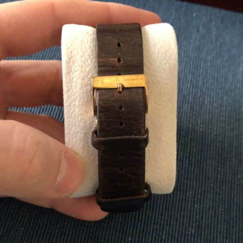 Skagen SWK6213 used unisex watch with brown leather strap