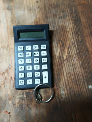 Calculator keychain used