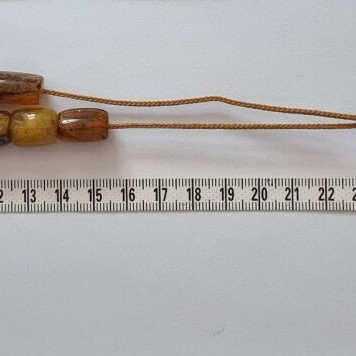Komboloi from Elektron Baltic Amber mineral, like new, 19 beads